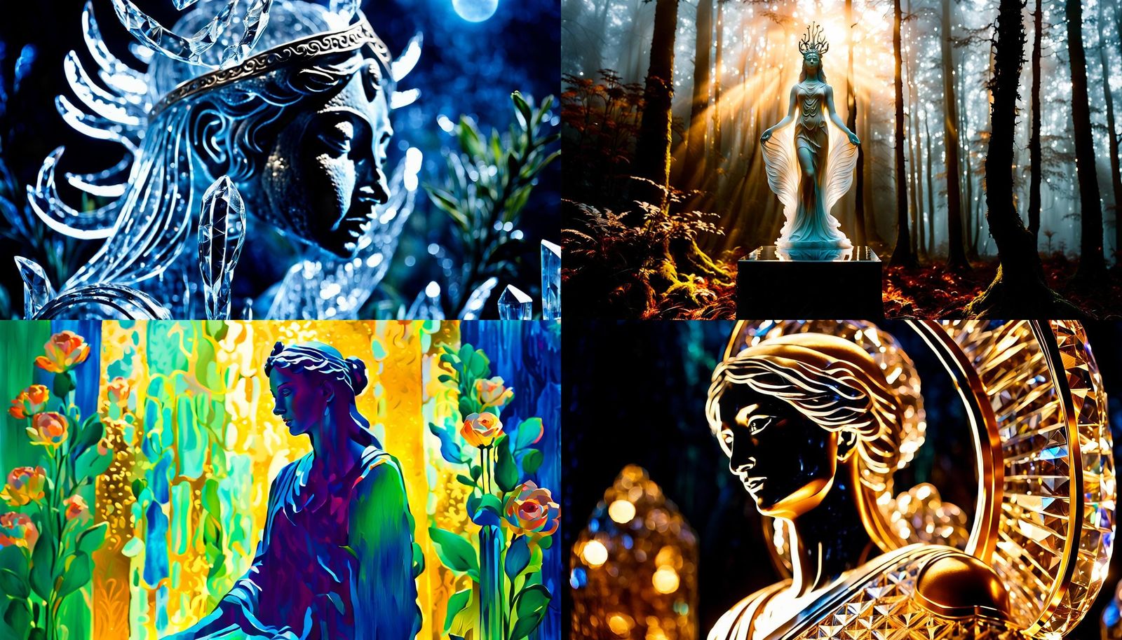 Pollucite Statue of a Goddess