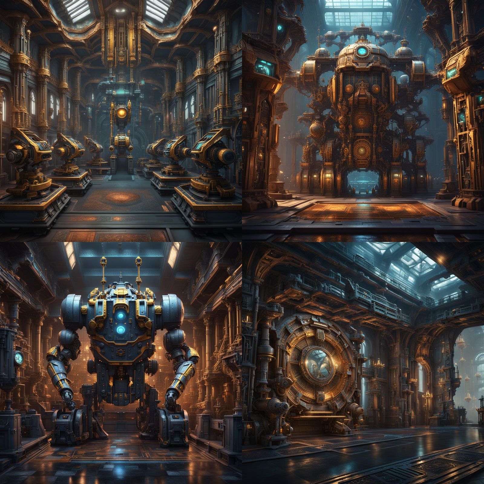 Detailed Robotics Chamber in Avant Garde Style