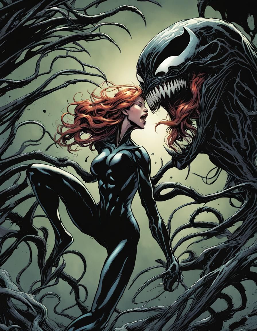 Symbiote Bonding: Comic Book Art