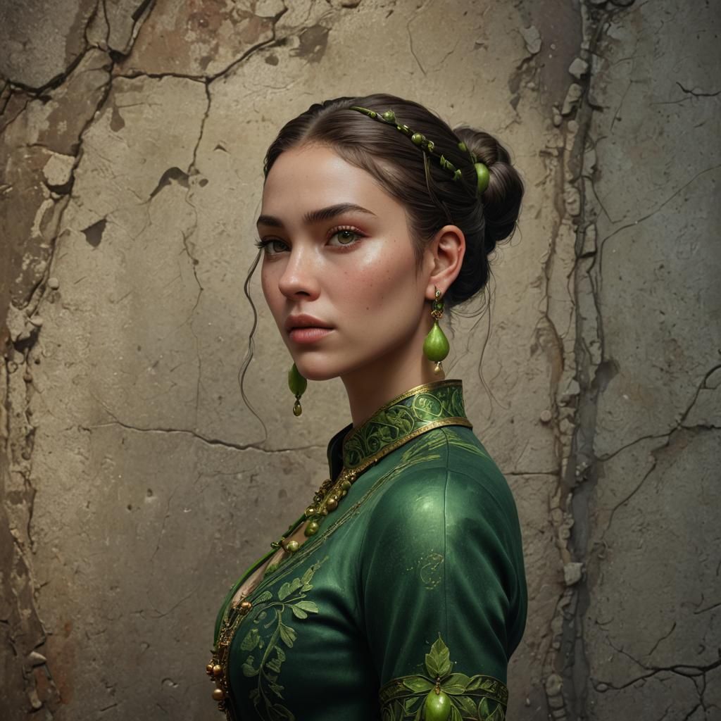 Girl with Pear Earring: Detailed Fantasy Art