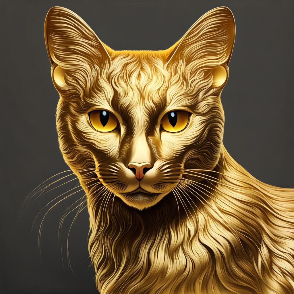 Golden Cat Generated by AI