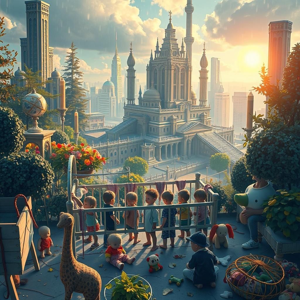 Empty Crib in Dim Nursery Evokes Loss