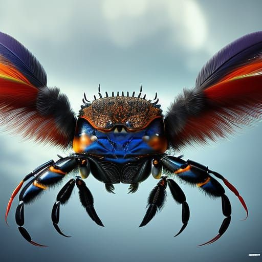 Feathered Crab: Mythical Fantasy Concept Art