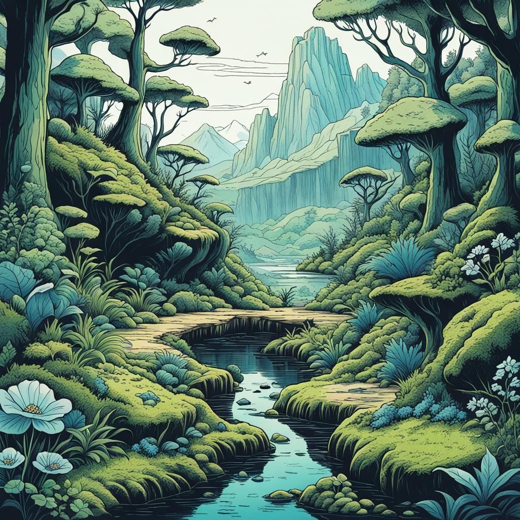Jurassic landscape