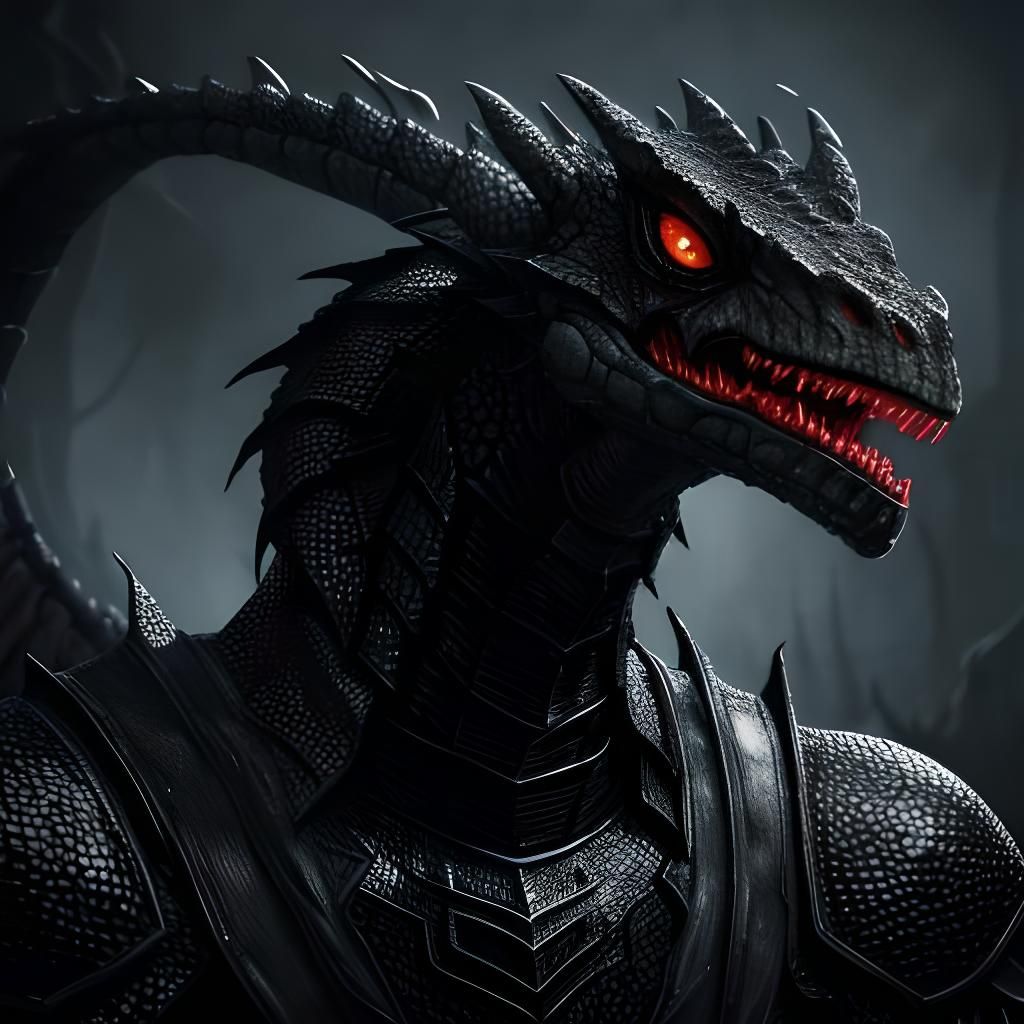 Nightmarish Scaly Spider Dragon Illustration