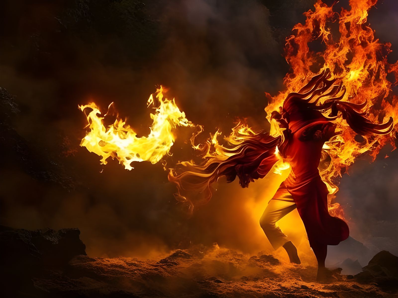 Colorful Fire Fairies and Flame Entities