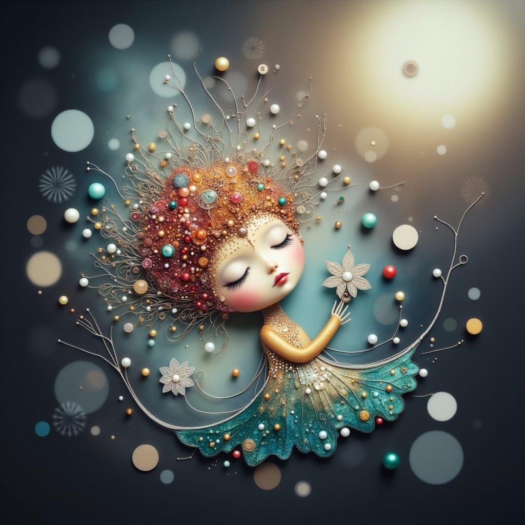 Vibrant Earthly Landscape in Impressive Filigree Style