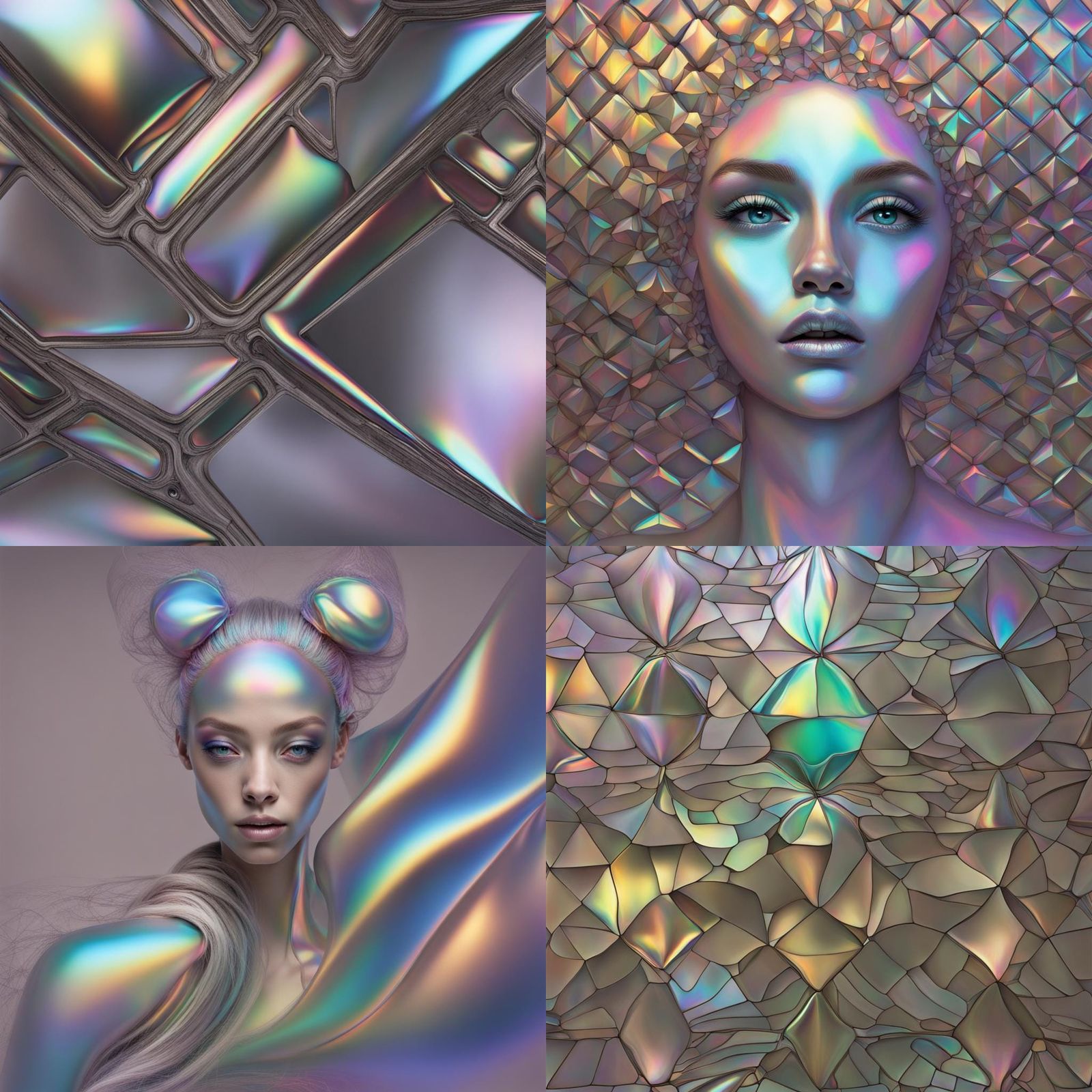 Abstract Iridescent Design with Shimmering Colors