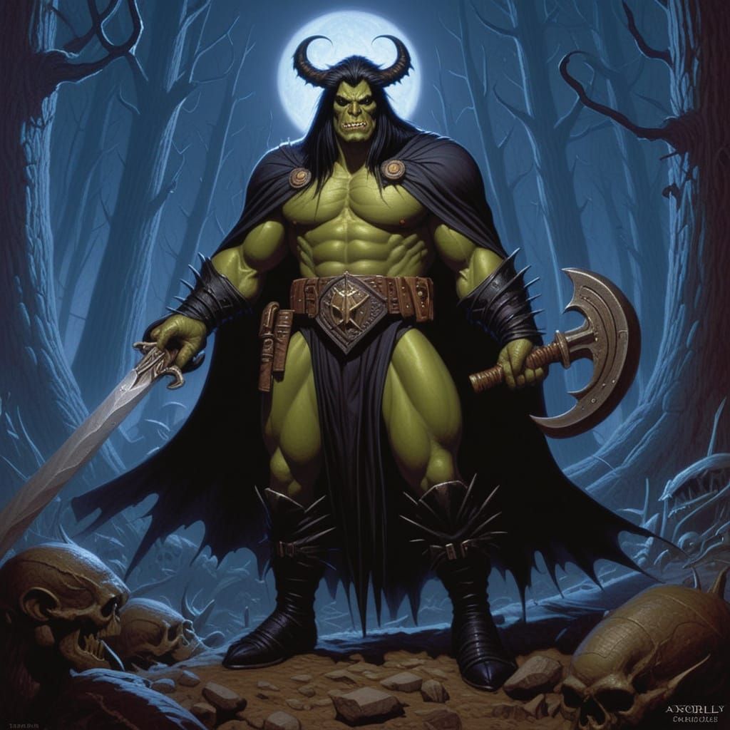 Dark Fantasy Art in Grimdark Style