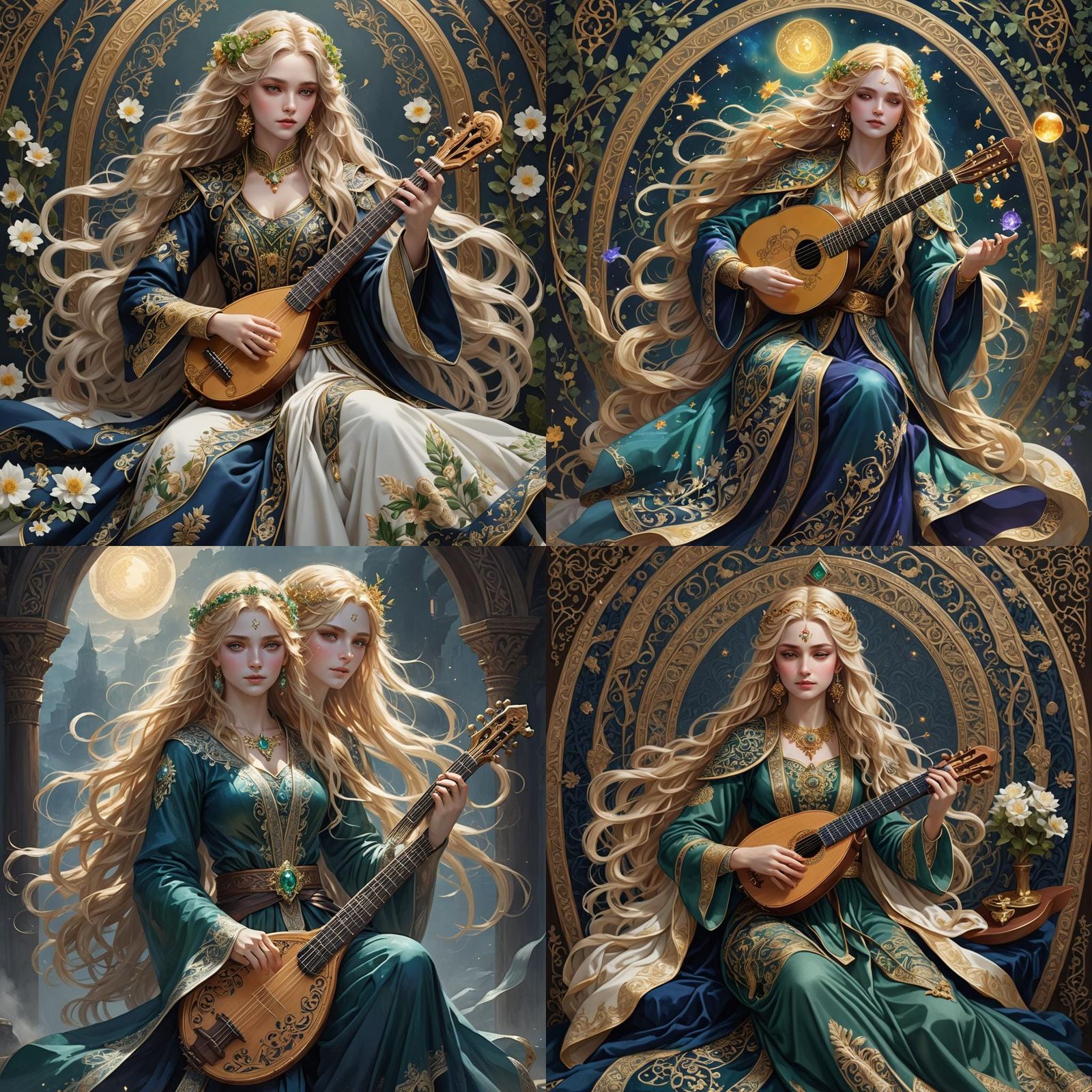 Aasimar Bard in Detailed Fantasy Art