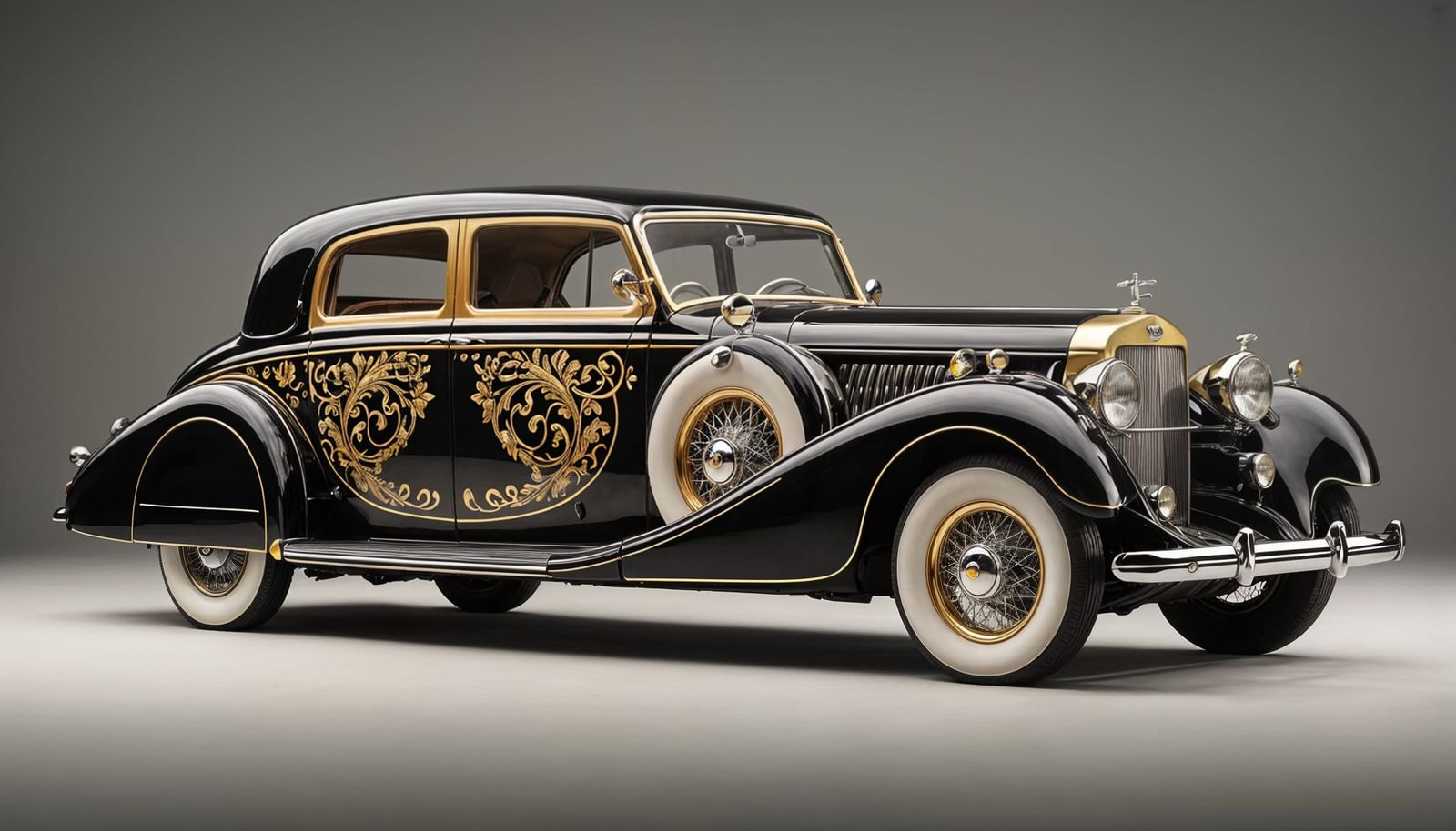 Vintage Delahaye Coupe de Ville in Elegant Studio Setting