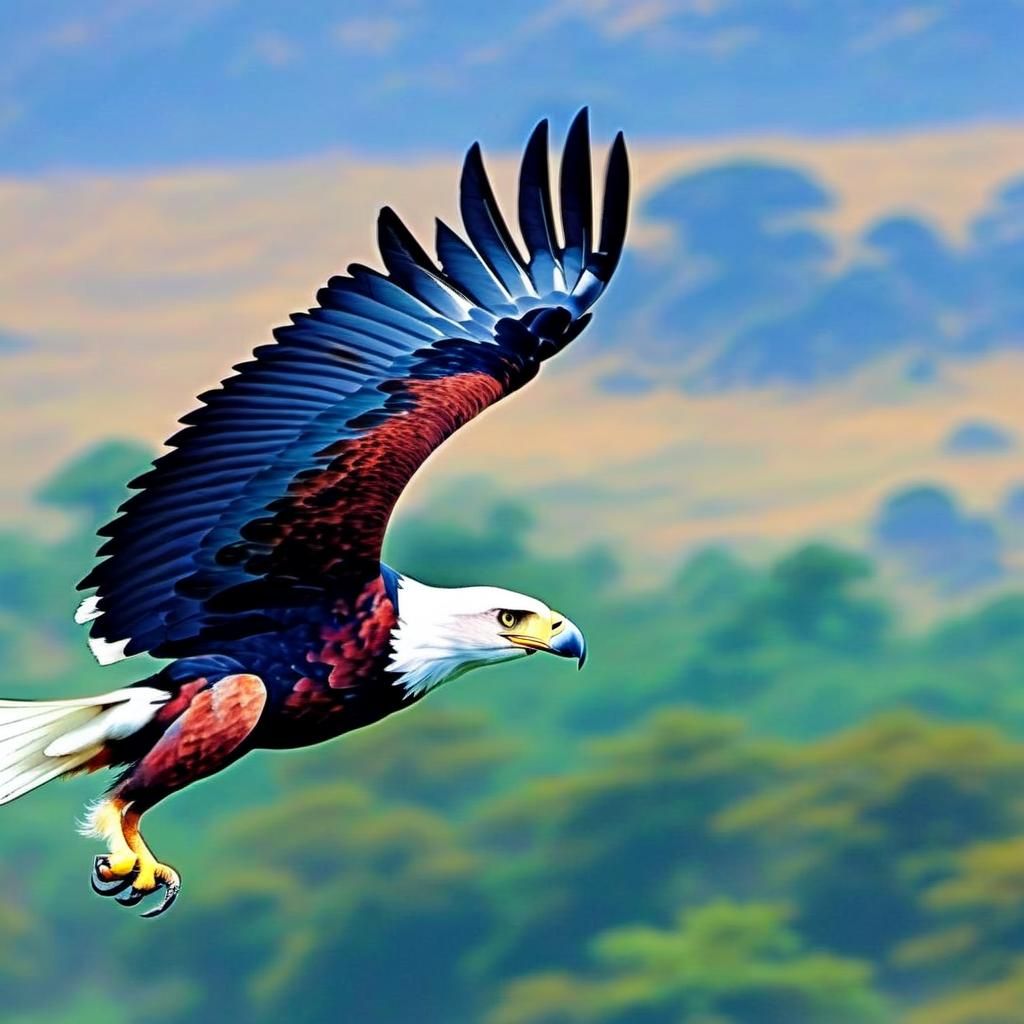 African Fish Eagle Takes Flight