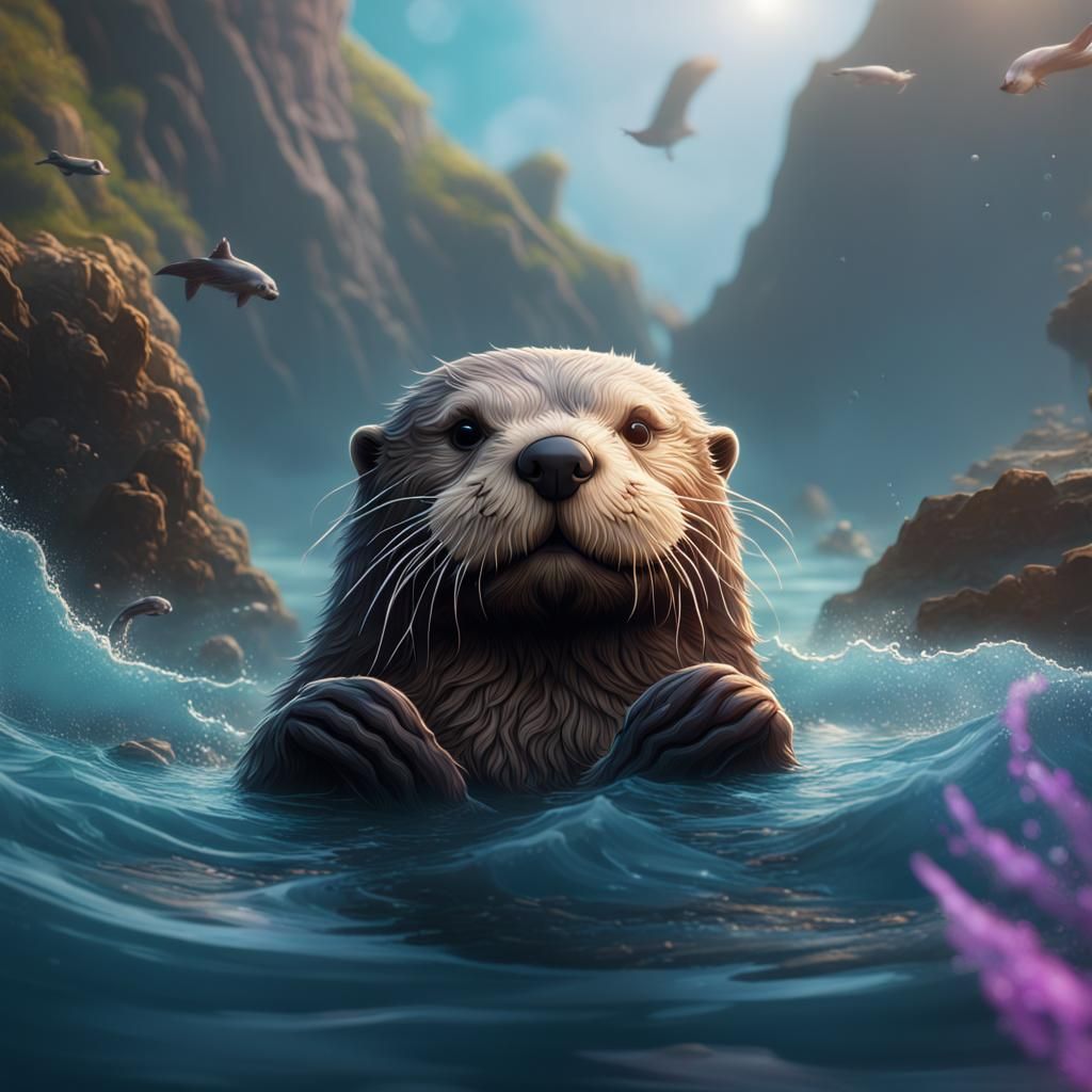 Enchanted Sea Otter's Magical Discovery