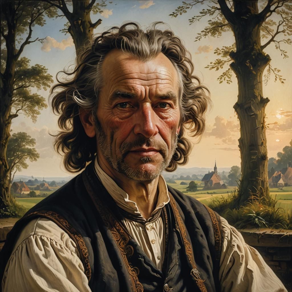 Dutch Masterpiece Portrait in Rembrandt Lighting