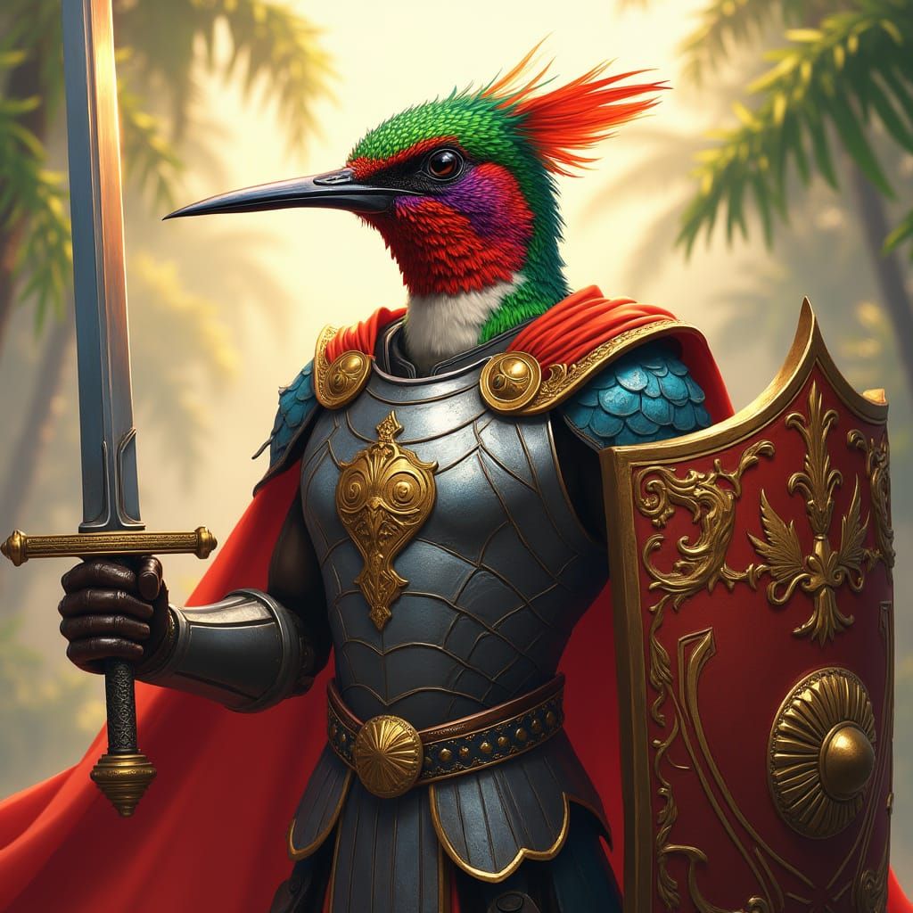 Gleaming Hummingbird Warrior in Legionary Armor