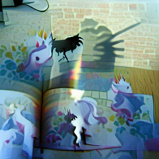 Unicorn Emerges From Picture Book