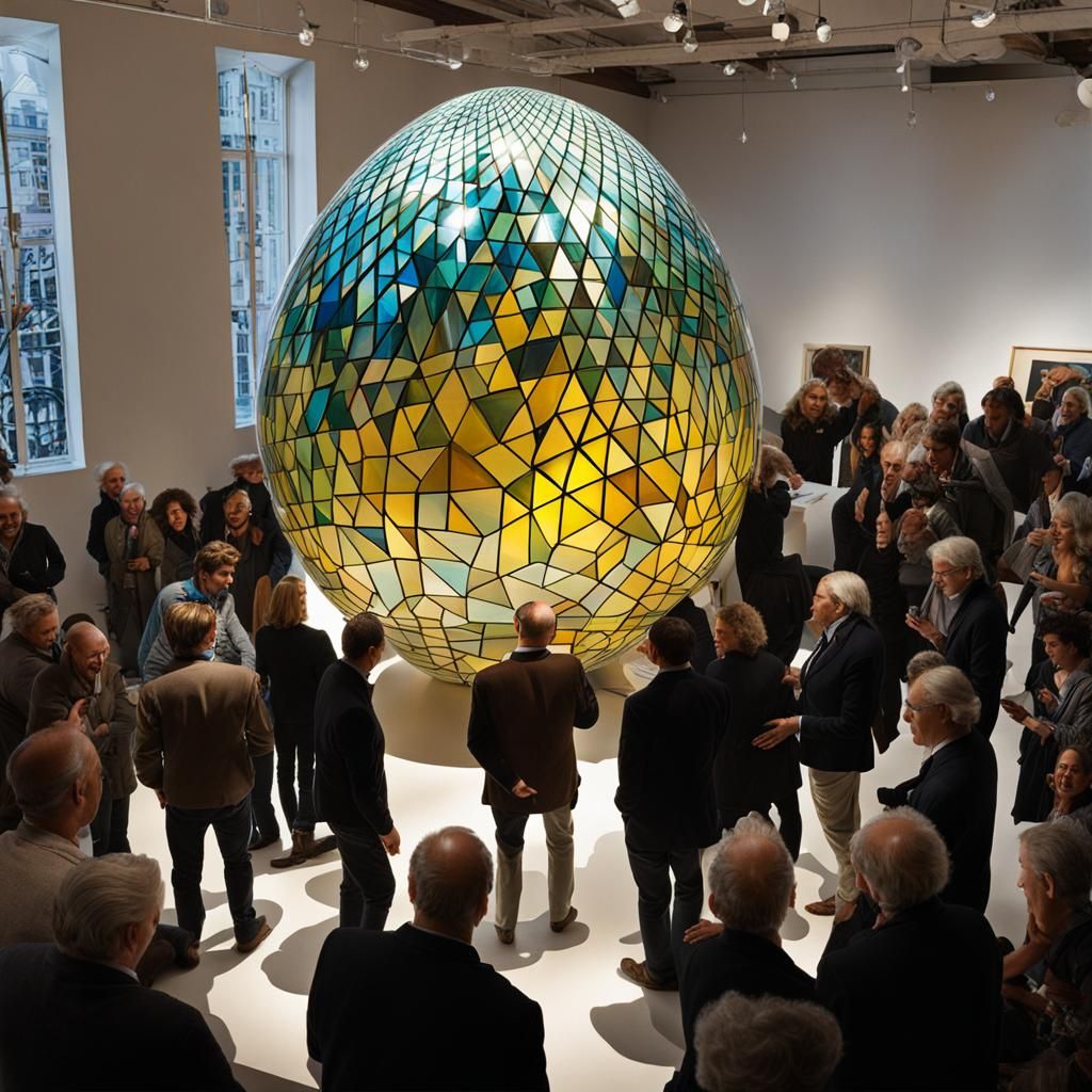 Geometric Glass Sculpture Inspired by Escher
