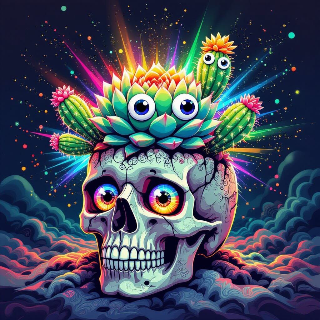 Whimsical Succulents and Cactus with Googly Eyes