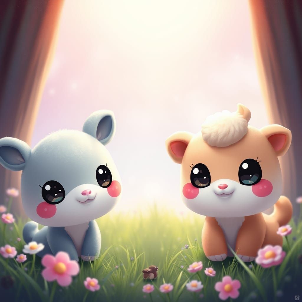 Adorable Cute Art with Playful Characters