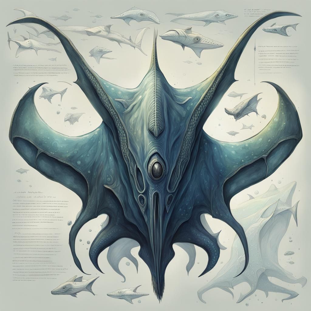 Giant Alien Manta Ray: Speculative Xenobiology Concept