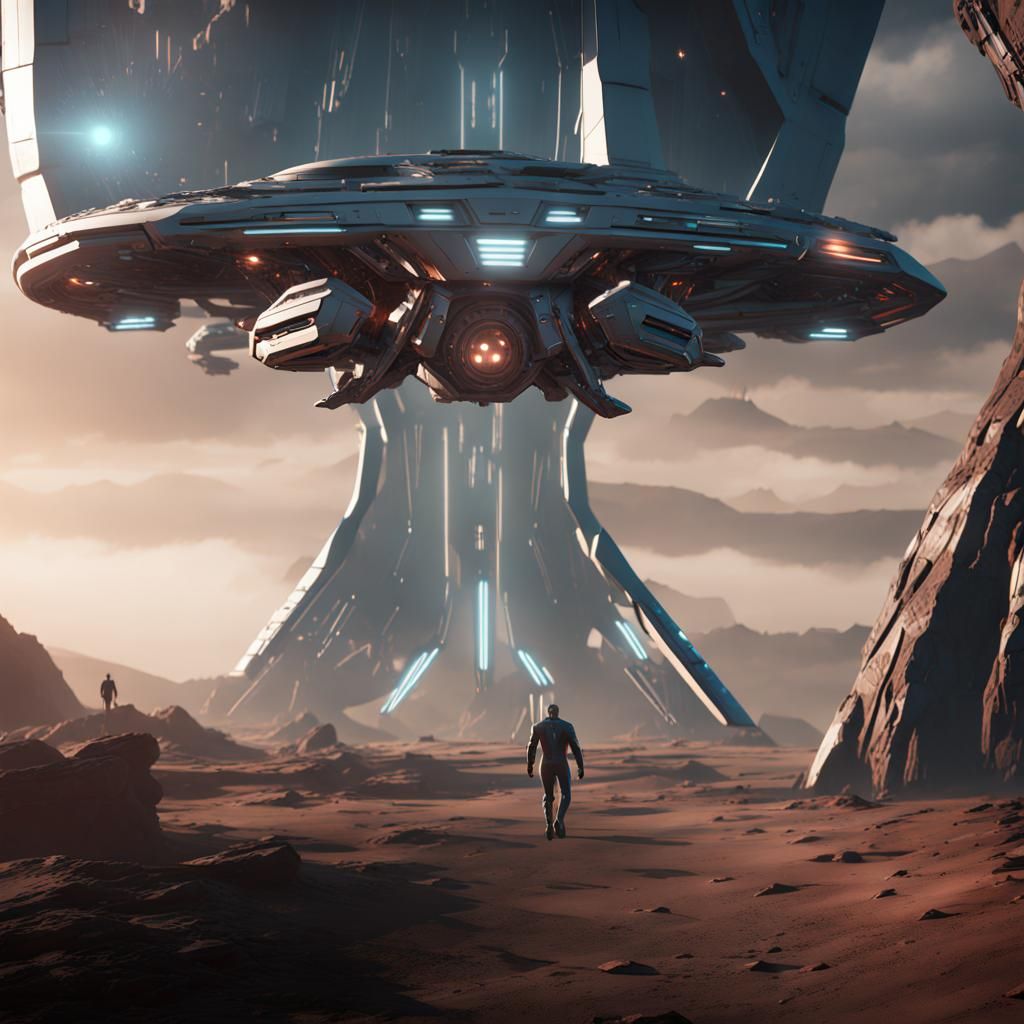 Futuristic Star Trek Mech Details in 8K Resolution