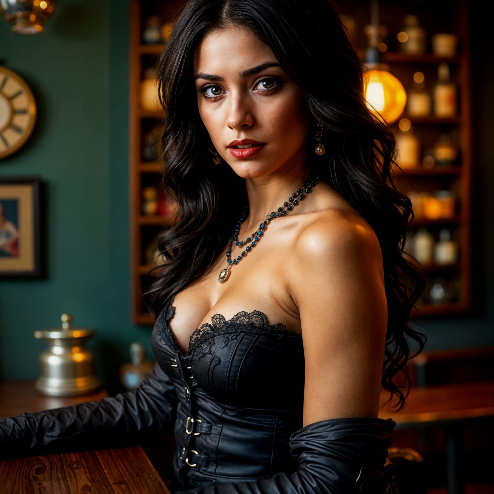 Beautiful Latina Courtesan with Warm Smile