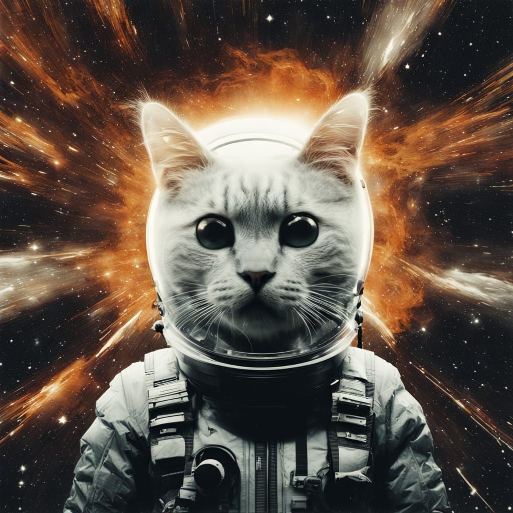 Cosmic Feline Dreams in Abstract Photography