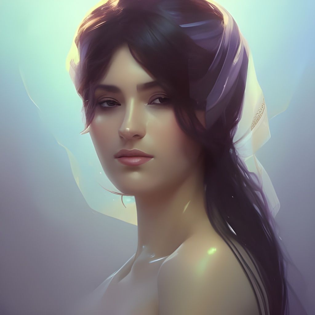 Detailed Portrait of an Arabic Woman