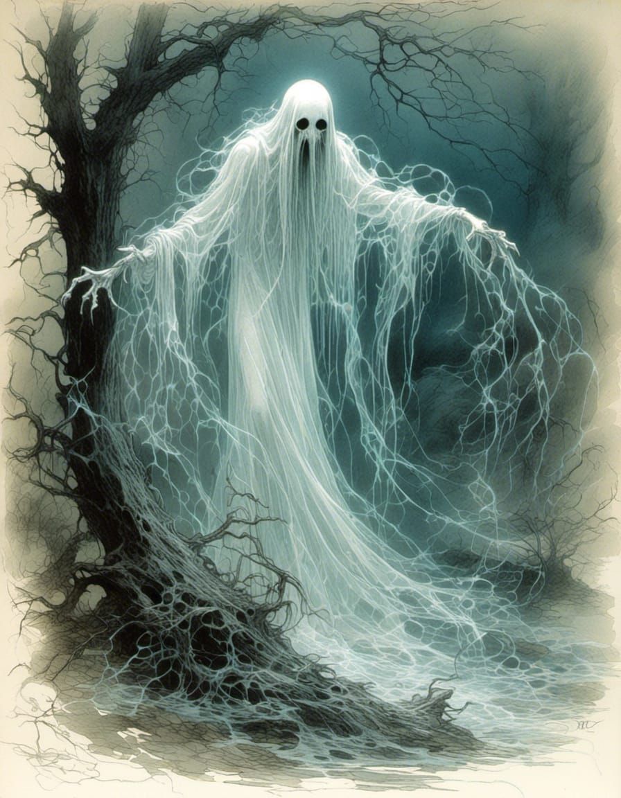 <lora:Alien Resin:1.0> <lora:Ghost Entity:1.0> 16k, by Esteban Maroto & Jean-Baptiste Monge & Mike Ploog & Charles Vess ...