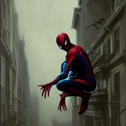 Horror Spider-Man in Gustave Doré Style