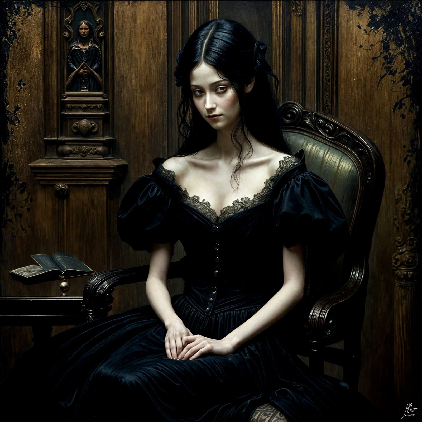 Gothic Mona Lisa Oil Painting