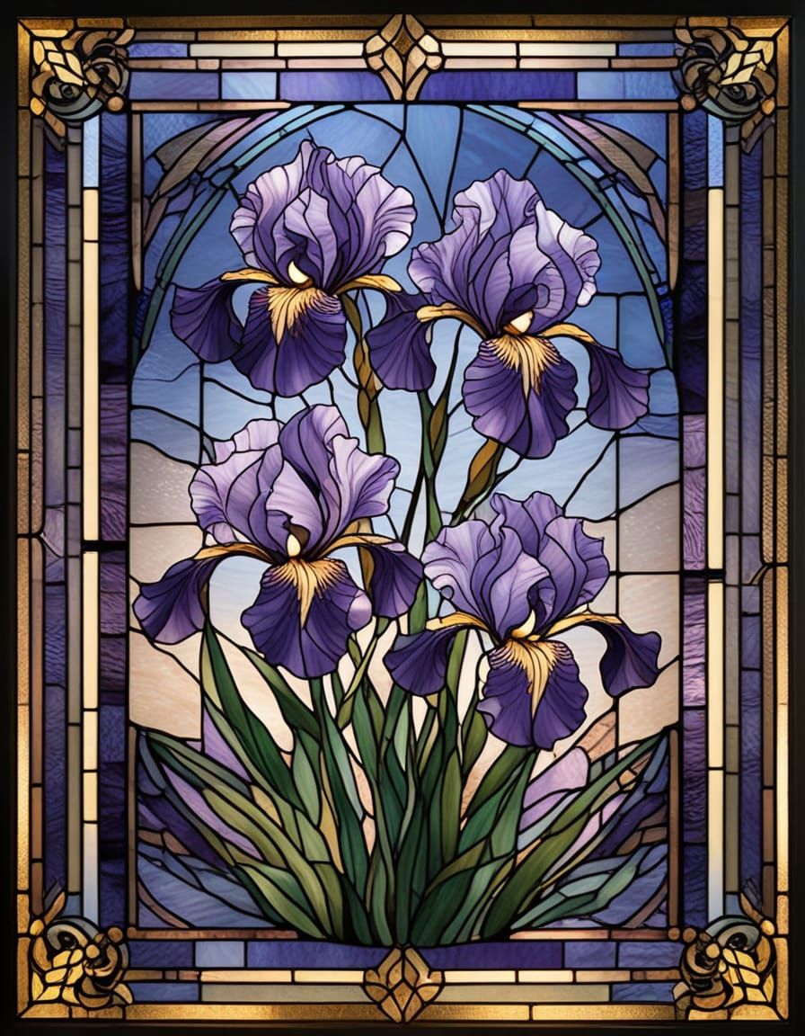 Square Iris flowers.