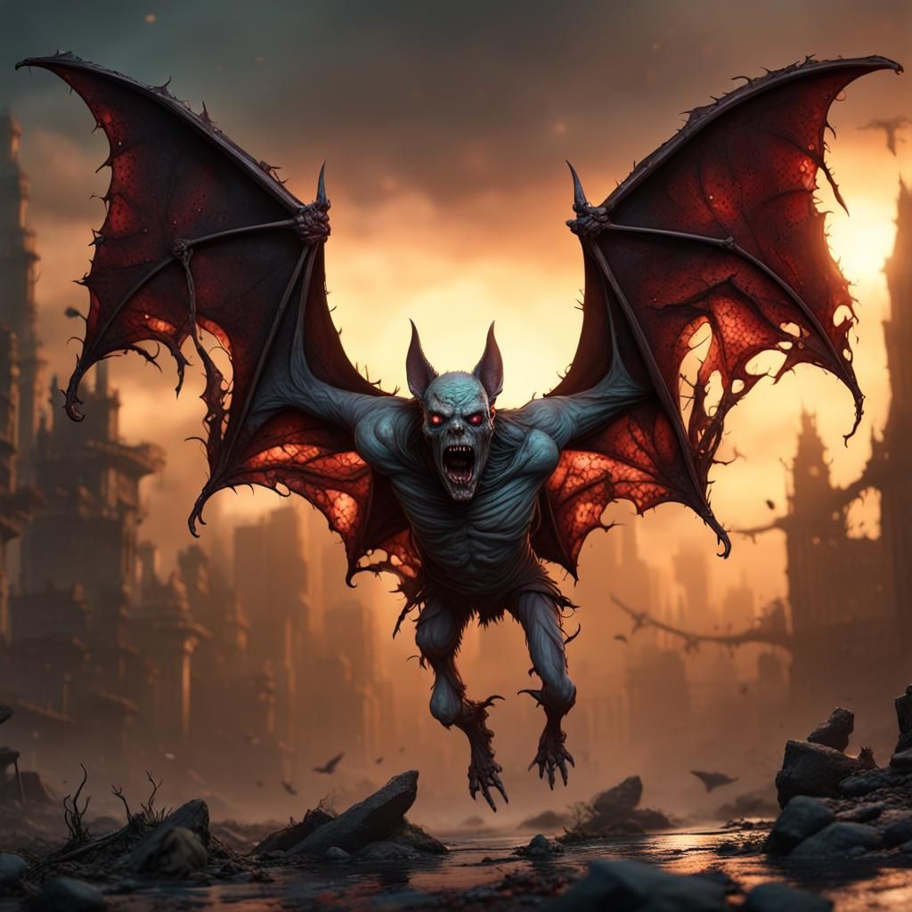 Diseased Zombie Bat in Unreal Engine 5