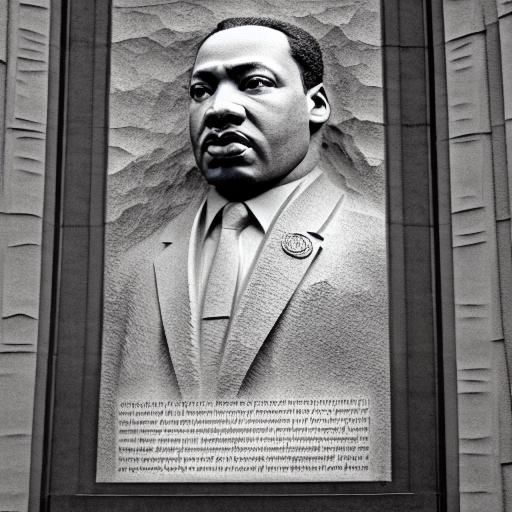 Martin Luther King Memorial: Art Deco Woodcut