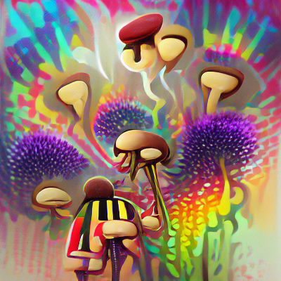 Psychedelic Mushrooms Macro Photography