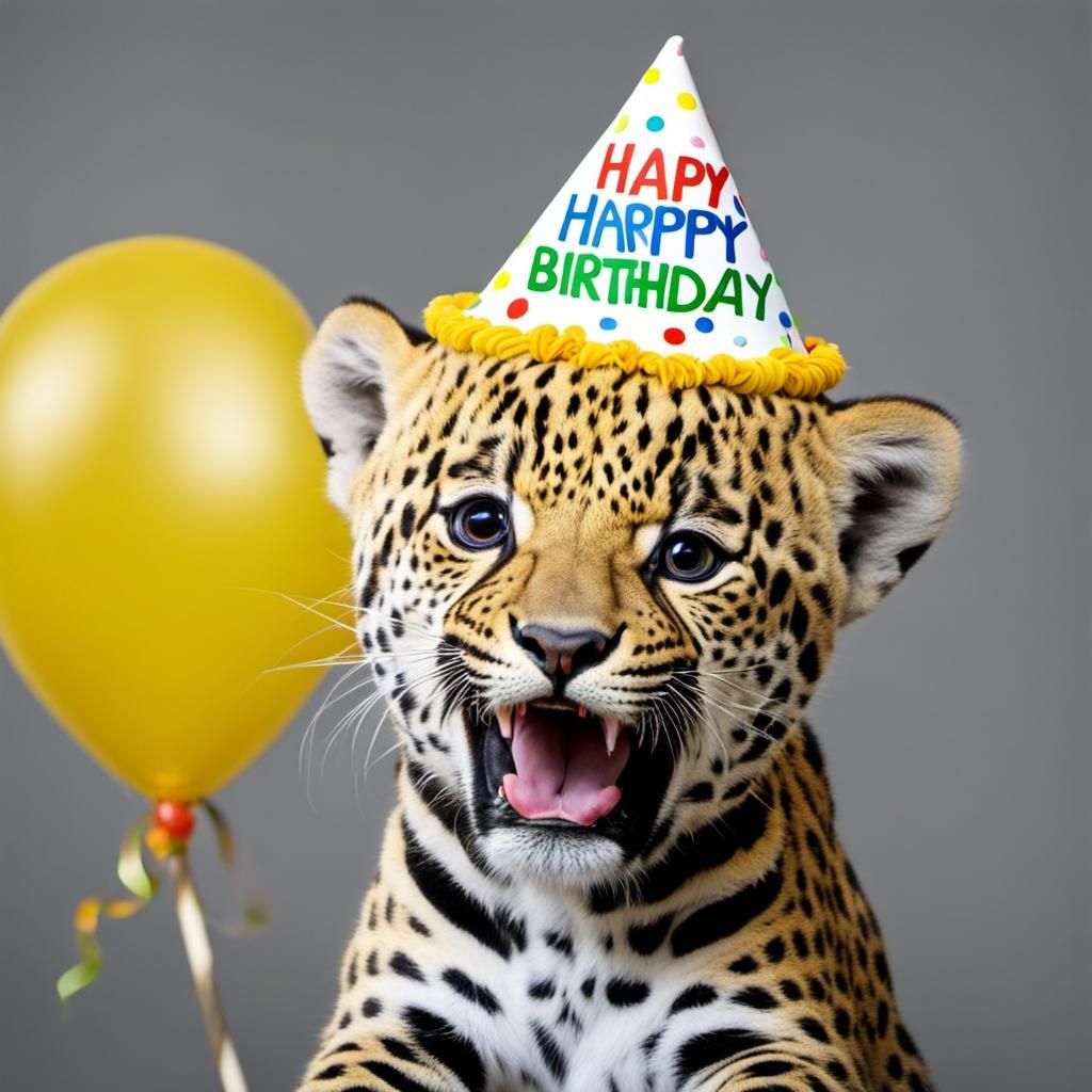 Yellow Jaguar Cub Celebrates Birthday