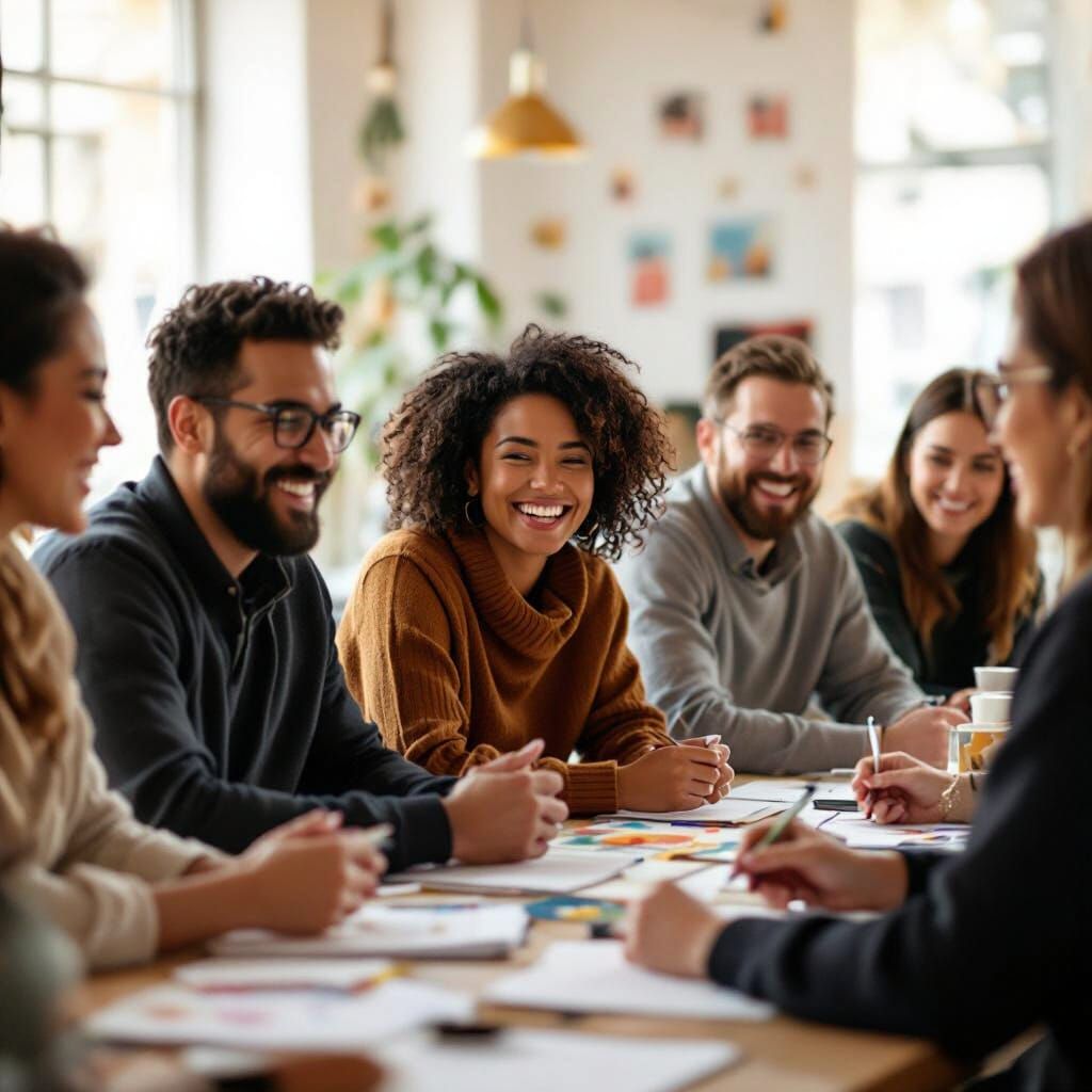 Diverse Adults in Creative Workshop Photography