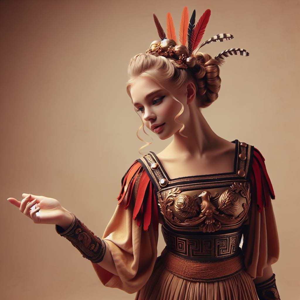 Roman Beauty in Lorica Segmentata Armor