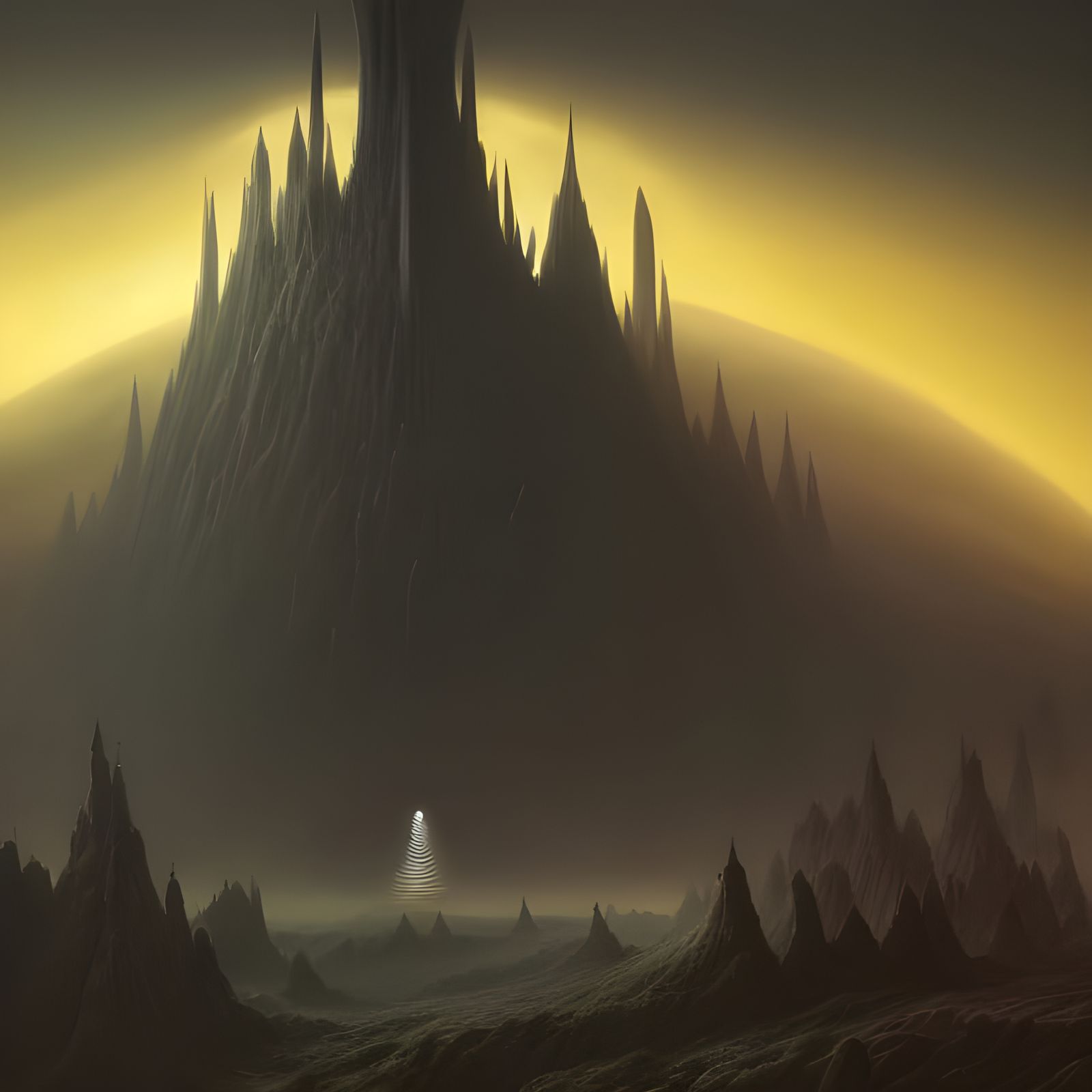 Sauron Concept Art in Surreal Style