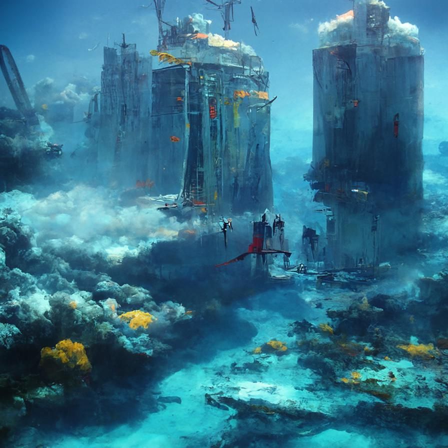 Florida Underwear in 2050: Oil Painting