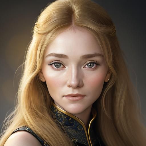 Golden Haired Woman Portrait in Professional Photography Sty...