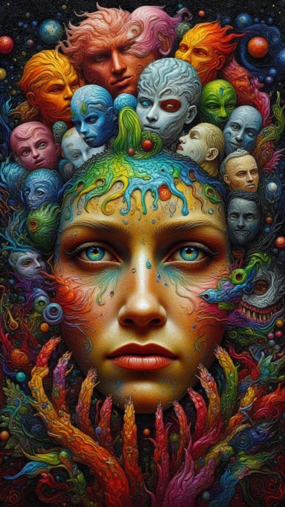 Mindscape of Emotions: Faces Emerging from Contemplation