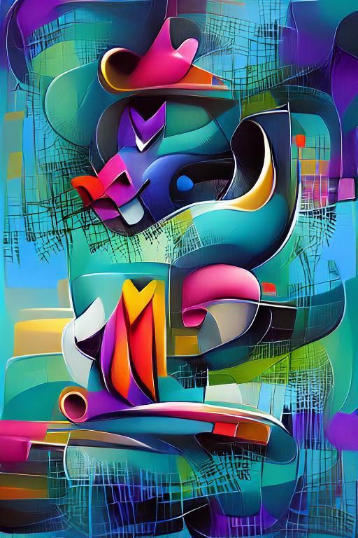 Abstract Forms: A Colorful Composition