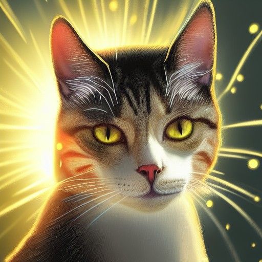 Armored Cat in Golden Hour Fantasy Painting