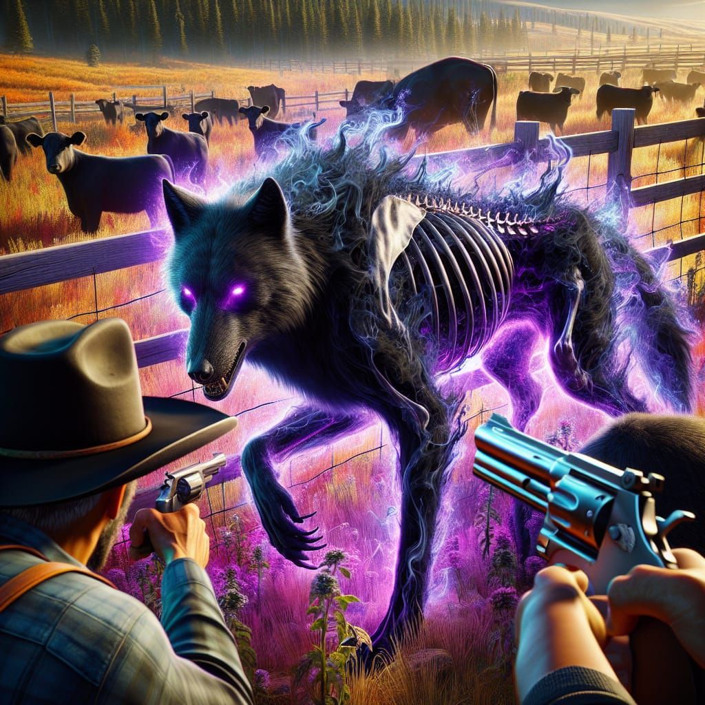 Legendary demon wolf of Skinwalker Ranch