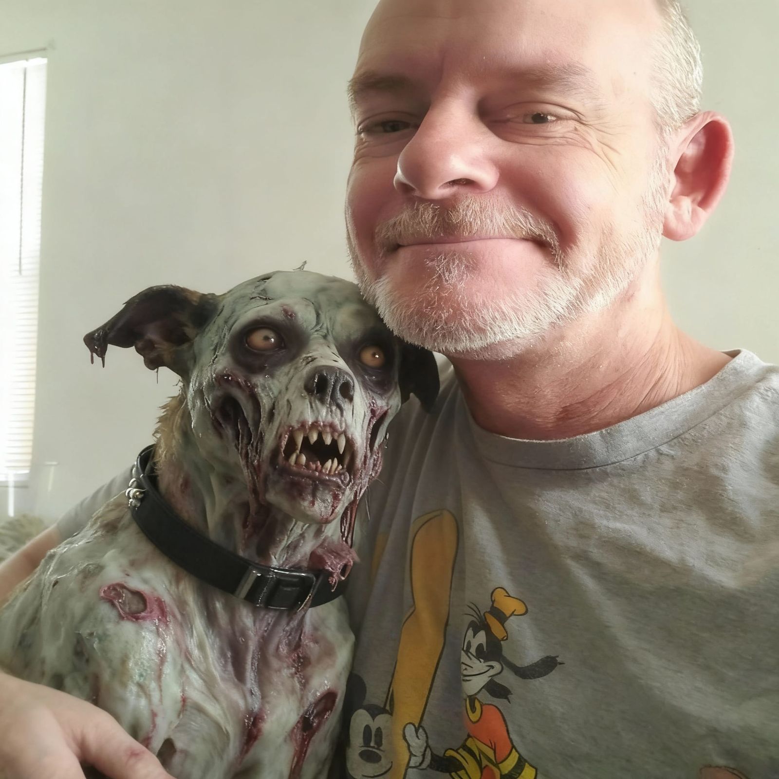 Zombie Dog Emerging from Shadows