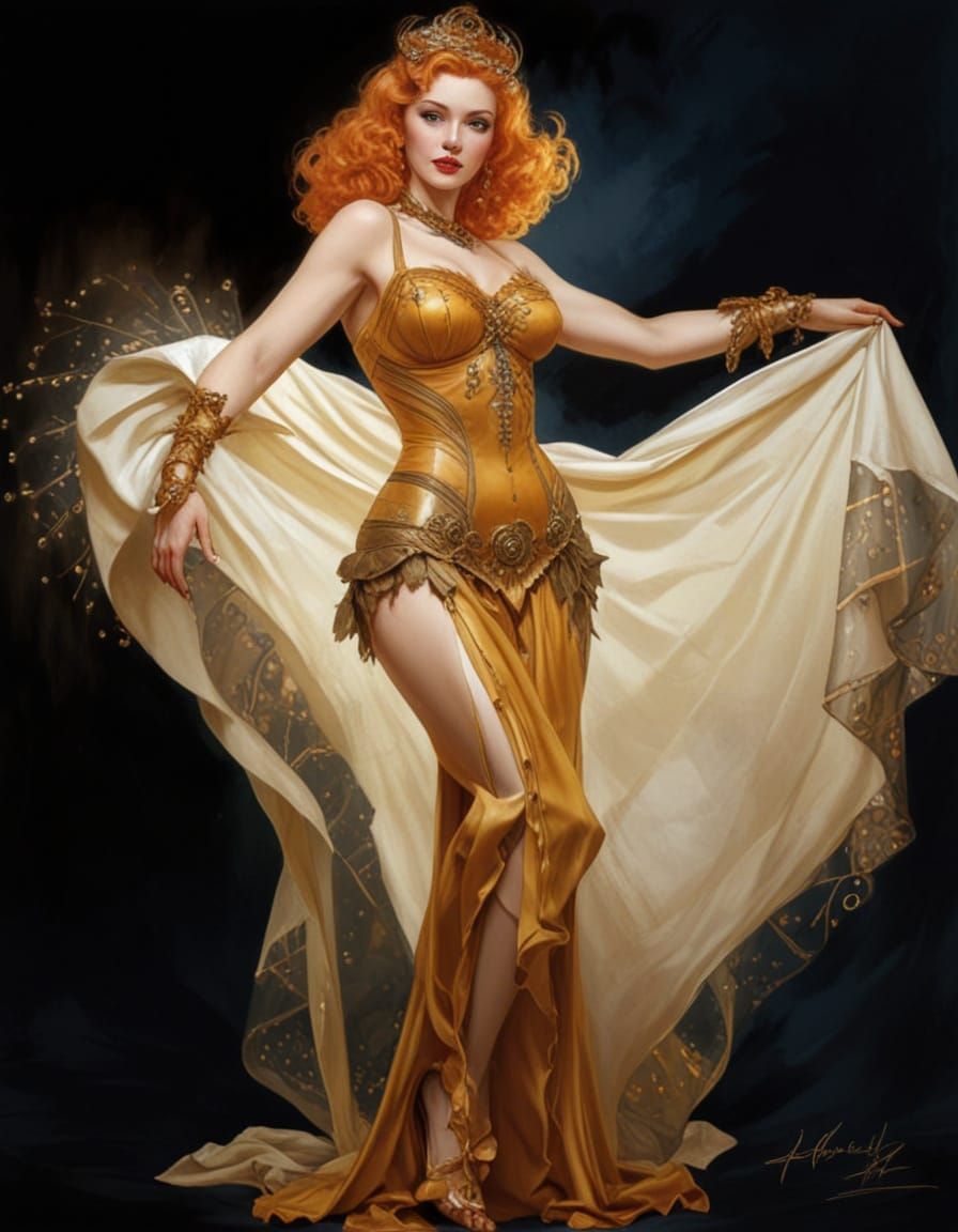 Glamorous Heroic Woman Portrait