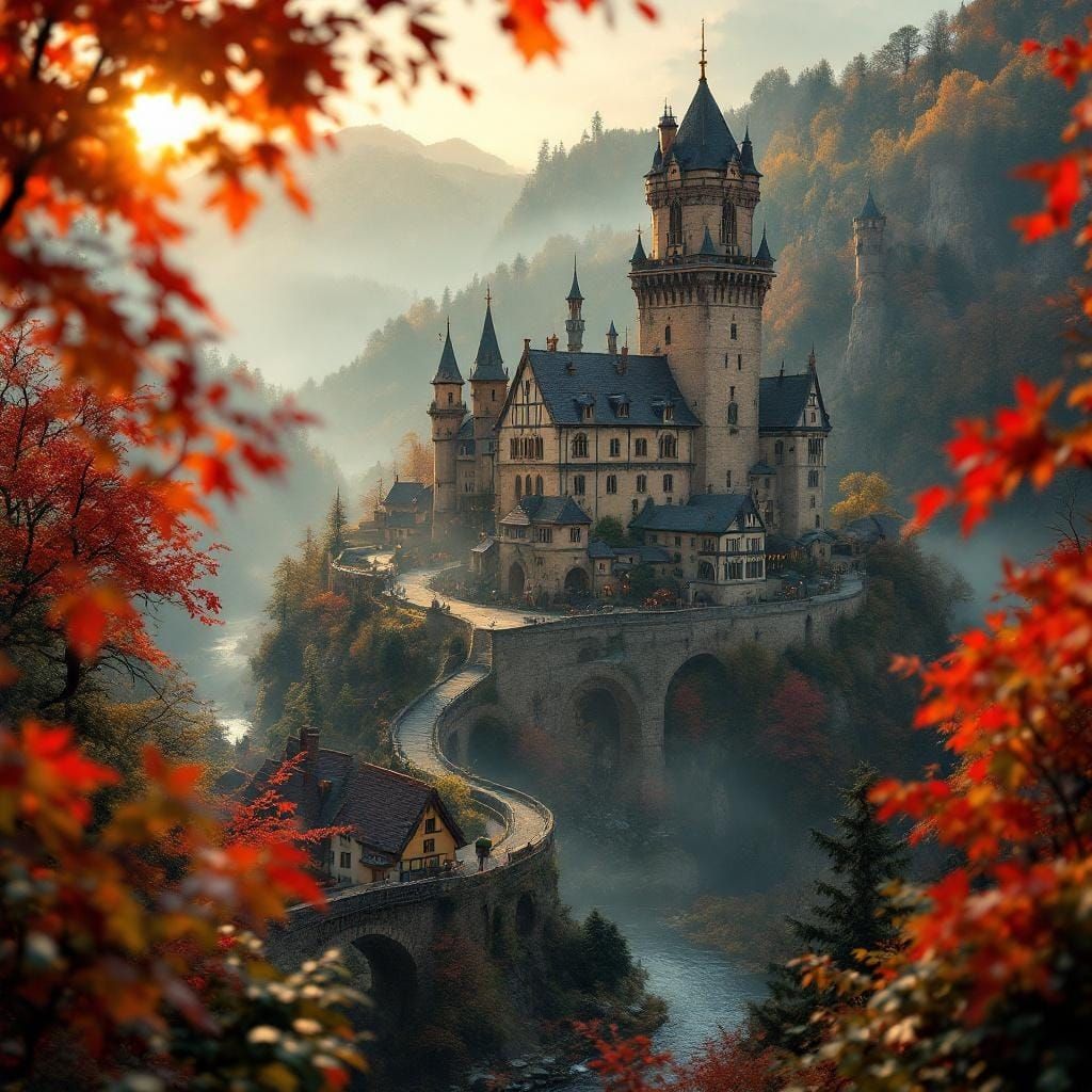 Autumn Miniature of Burg Eltz Castle