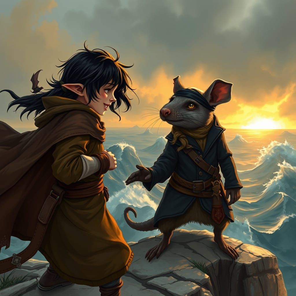 A Joyful Encounter Between Unlikely Friends in a Stormy Land...