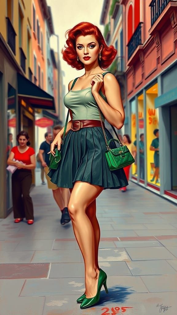 Pin-Up Girl in Alla Prima Style